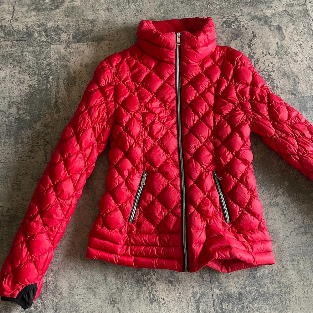 Saks 5th Avenue Quilted Coat Jacket Red Women's Size Medium